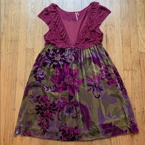FP Velvet and Mesh Babydoll Dress
